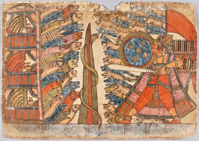 Fight of the Mongoose and the Serpent Armies from the Story of Babhruvahana, c.1850 by Indian School